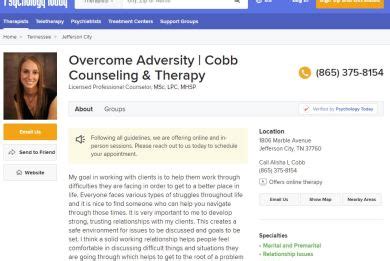 psychology today website for therapists.